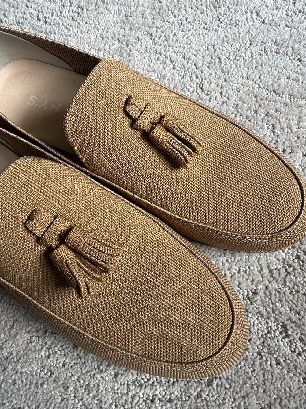 ROTHYS Men Size 8.5 Whisky The Ravello Tassel Loafers Tan